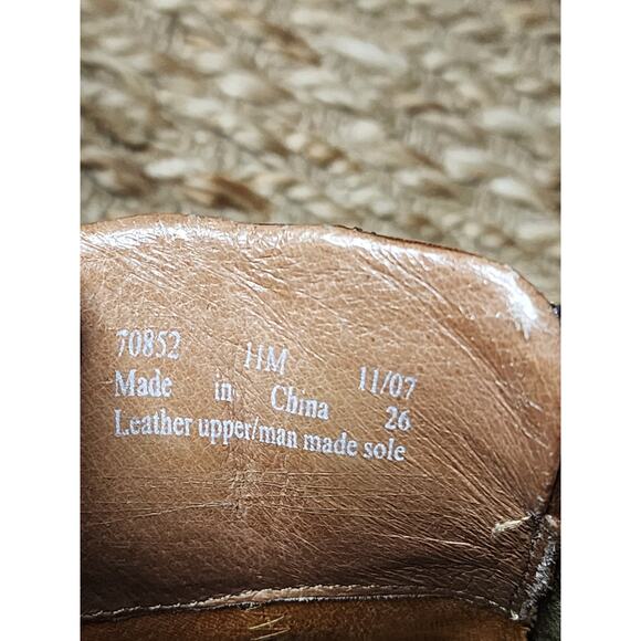 Clarks Brown Leather Lace-Up Men's 11.5 M Dress Shoes Durable Comfort Sole - Picture 11 of 12